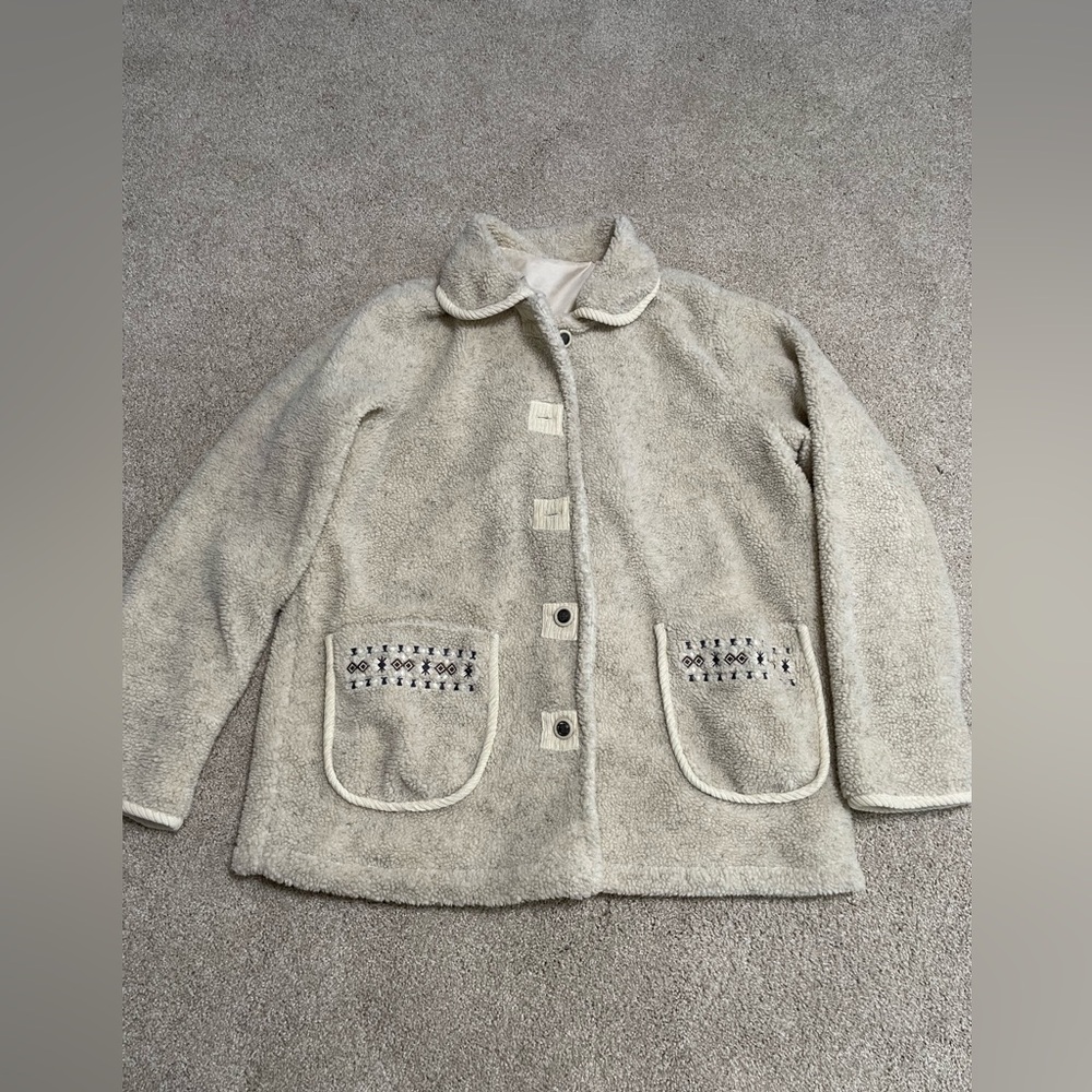 Tudor Court Embroidered Sherpa Teddy Coat